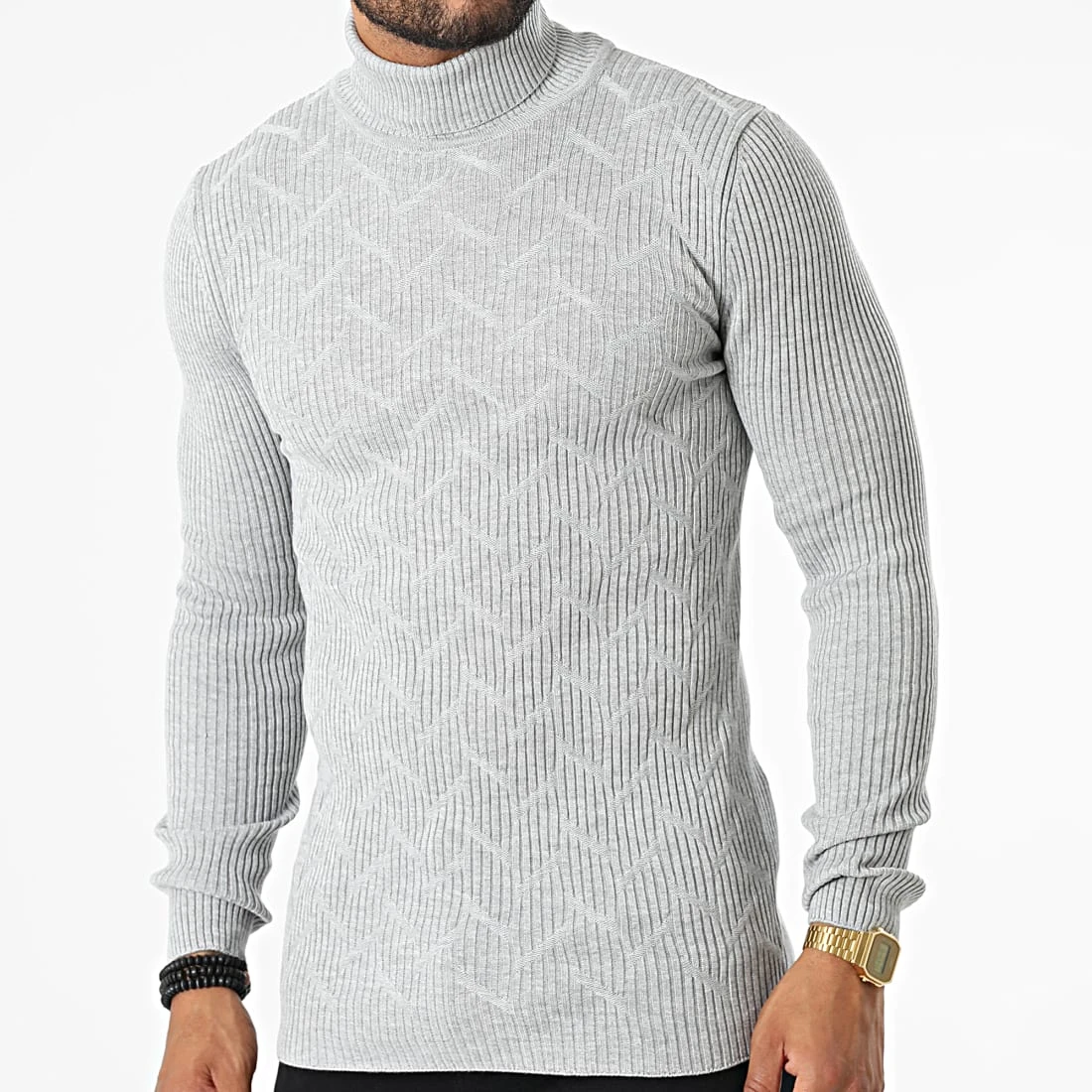 Meilleur prix 😀 Pull Col Roulé 2552 Gris de Classic Series 🌟 3 Meilleur prix 😀 Pull Col Roulé 2552 Gris de Classic Series 🌟