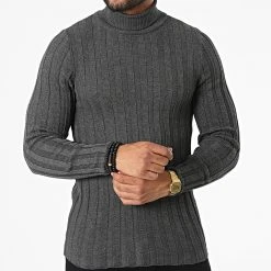 Budget 🎁 Pull Col Roulé 2300 Gris Anthracite de Classic Series ❤️ -HautStyle Boutique classic series 329218 2300 ANTHRACITE 20220726T110255 03