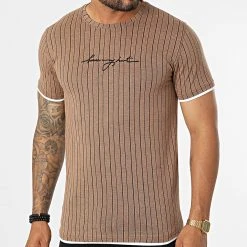 De gros â Tee đ Shirt A Rayures LM278 Camel de Classic Series â