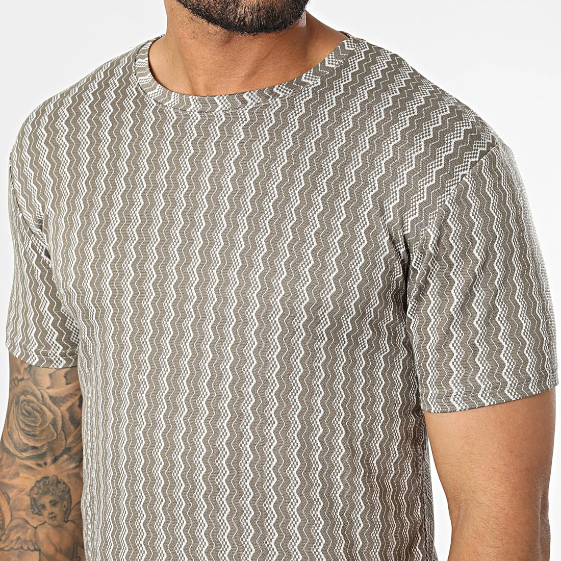 Vente flash 😍 Tee Shirt LM461 Taupe Blanc de Classic Series ⌛ 4 Vente flash 😍 Tee Shirt LM461 Taupe Blanc de Classic Series ⌛ – Image 2