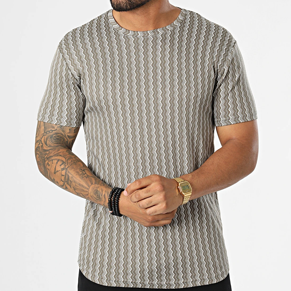 Vente flash 😍 Tee Shirt LM461 Taupe Blanc de Classic Series ⌛ 5 Vente flash 😍 Tee Shirt LM461 Taupe Blanc de Classic Series ⌛ – Image 3