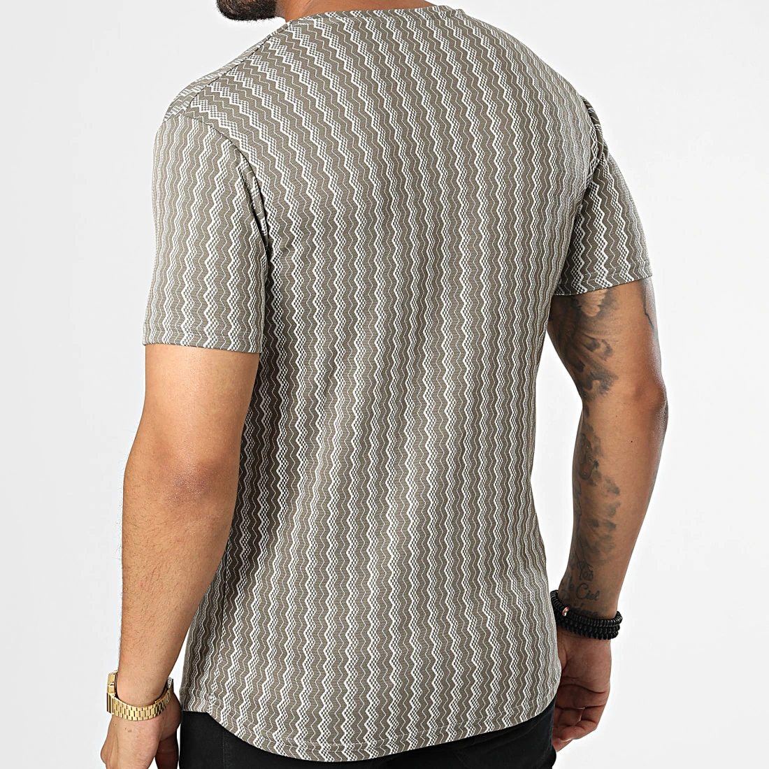 Vente flash 😍 Tee Shirt LM461 Taupe Blanc de Classic Series ⌛ 6 Vente flash 😍 Tee Shirt LM461 Taupe Blanc de Classic Series ⌛ – Image 4