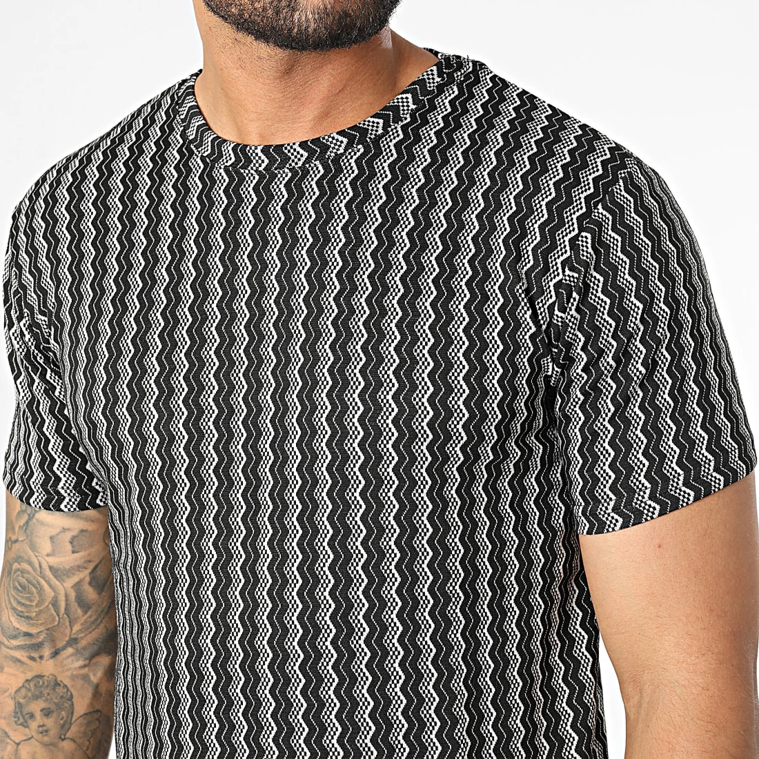 Top 10 ❤️ Tee 😍 Shirt LM461 Noir Blanc de Classic Series ⭐ 4 Top 10 ❤️ Tee 😍 Shirt LM461 Noir Blanc de Classic Series ⭐ – Image 2