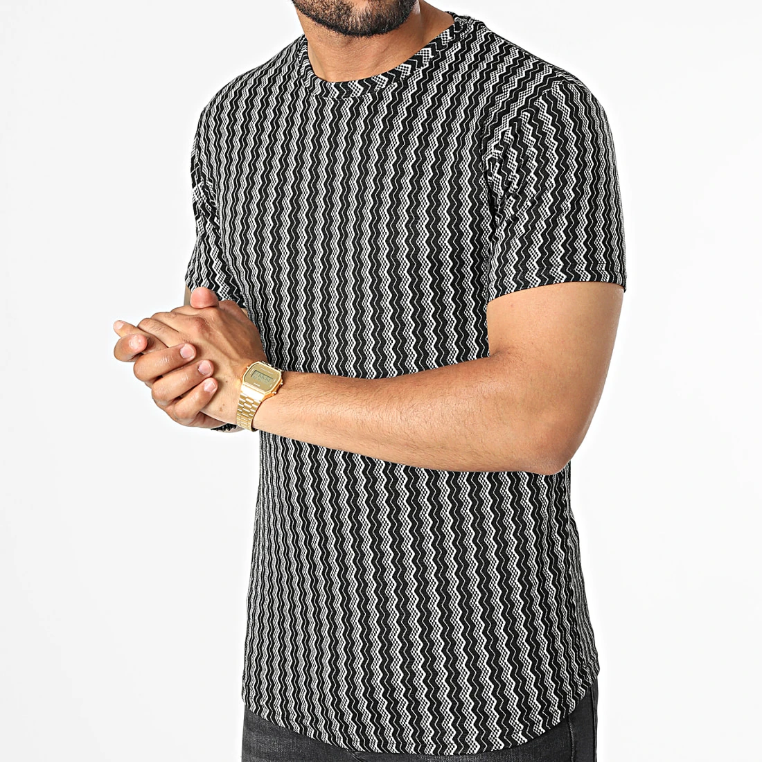 Top 10 ❤️ Tee 😍 Shirt LM461 Noir Blanc de Classic Series ⭐ 5 Top 10 ❤️ Tee 😍 Shirt LM461 Noir Blanc de Classic Series ⭐ – Image 3