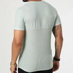 Acheter ✨ Tee Shirt A Rayures LM479 Vert Clair de Classic Series ❤️ -HautStyle Boutique classic series 329604 LM479 KAKI 20220728T144059 04