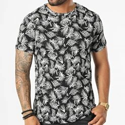 Nouveau 😍 Tee Shirt LM458 Noir Blanc Floral de Classic Series 😀 -HautStyle Boutique classic series 329608 LM458 SIYAH 20220728T100528 03