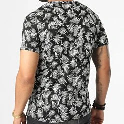 Nouveau 😍 Tee Shirt LM458 Noir Blanc Floral de Classic Series 😀 -HautStyle Boutique classic series 329608 LM458 SIYAH 20220728T100529 04