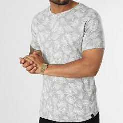 Top 10 🌟 Tee Shirt LM458 Gris Blanc Floral de Classic Series 🔥 -HautStyle Boutique classic series 329625 LM458 GRI 20220728T144518 03