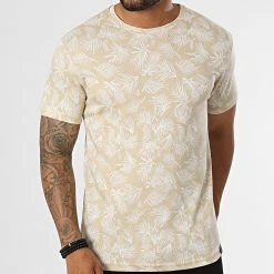 Vente flash ⭐ Tee 😍 Shirt LM458 Beige Blanc Floral de Classic Series ❤️ -HautStyle Boutique classic series 329626 LM458 BEJ 20220728T144408 03