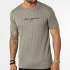 Remise 🛒 Tee Shirt A Rayures LM463 Taupe de Classic Series 🥰 -HautStyle Boutique classic series 329635 LM463 VIZON 20220728T095703 01