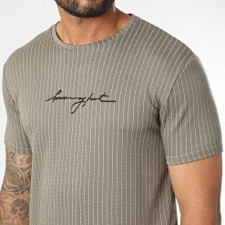 Remise 🛒 Tee Shirt A Rayures LM463 Taupe de Classic Series 🥰 -HautStyle Boutique classic series 329635 LM463 VIZON 20220728T095713 02