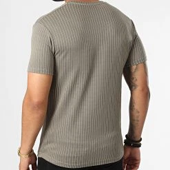 Remise 🛒 Tee Shirt A Rayures LM463 Taupe de Classic Series 🥰 -HautStyle Boutique classic series 329635 LM463 VIZON 20220728T095716 04