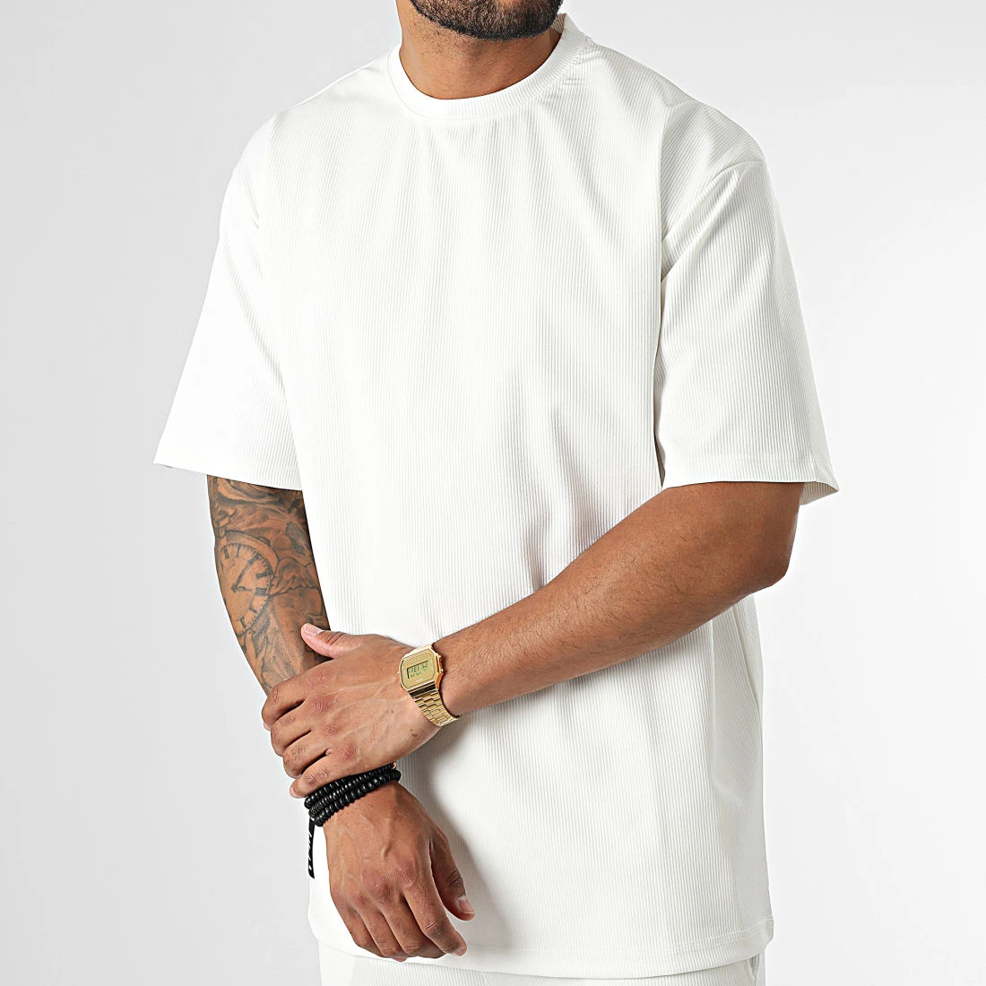 Sortie 🔥 Ensemble Tee Shirt Et Pantalon Jogging MAX009 Blanc de Classic Series 🔔 5 Sortie 🔥 Ensemble Tee Shirt Et Pantalon Jogging MAX009 Blanc de Classic Series 🔔 – Image 3