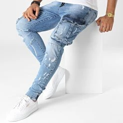 Tout neuf 🎁 Pantalon Cargo 15479 Bleu Denim de Classic Series 👏 -HautStyle Boutique classic series 329737 15479 MAVI 20220727T152654 03