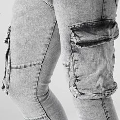 Meilleure vente 😍 Jean Slim Cargo 15357 Gris de Classic Series ✨ -HautStyle Boutique classic series 329738 15357 FUME 20221118T153632 02