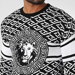 Sortie ✔️ Pull 52252 Noir Blanc Renaissance de Classic Series 🤩 -HautStyle Boutique classic series 329819 52252 NOIR 20220728T100000 02