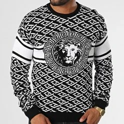 Sortie ✔️ Pull 52252 Noir Blanc Renaissance de Classic Series 🤩 -HautStyle Boutique classic series 329819 52252 NOIR 20220728T100002 03