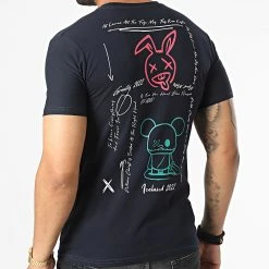 Vente flash 🎁 Tee Shirt BES179 Bleu Marine de Classic Series 🎉 -HautStyle Boutique classic series 330009 BES179 NAVY 20220728T160649 04