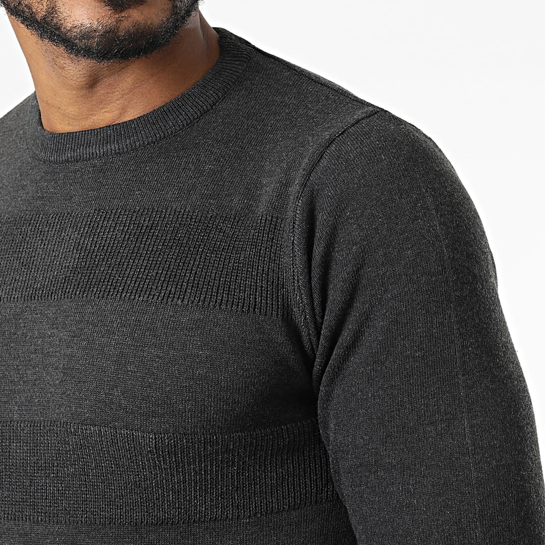 Grosses soldes 😀 Pull G1809 Gris Anthracite Chiné de Classic Series ⌛ 4 Grosses soldes 😀 Pull G1809 Gris Anthracite Chiné de Classic Series ⌛ – Image 2