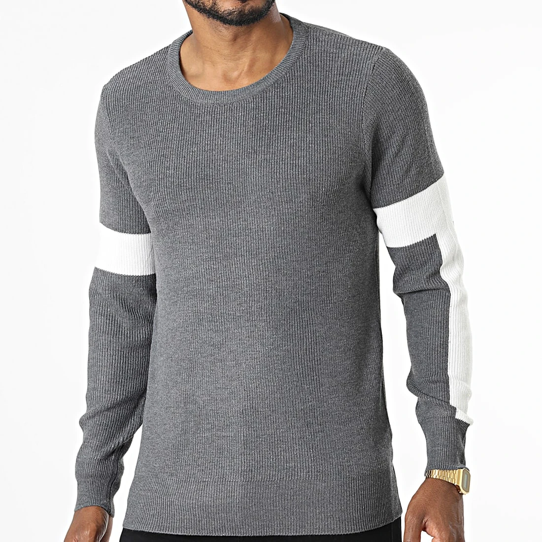 Promo ✔️ Pull G1909 Gris Blanc de Classic Series 😉 3 Promo ✔️ Pull G1909 Gris Blanc de Classic Series 😉