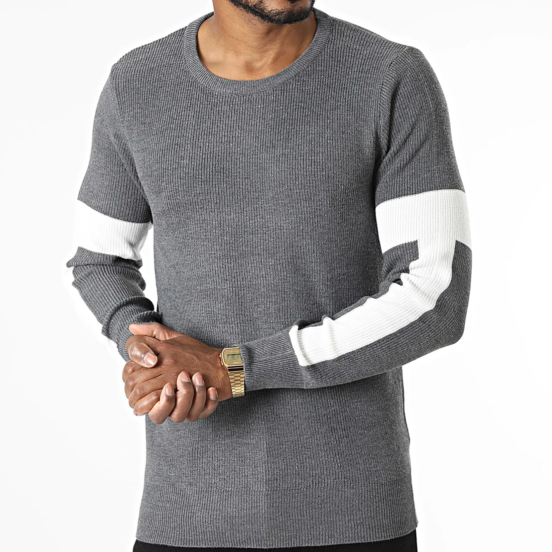 Promo ✔️ Pull G1909 Gris Blanc de Classic Series 😉 5 Promo ✔️ Pull G1909 Gris Blanc de Classic Series 😉 – Image 3