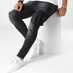 Promo ⌛ Pantalon Cargo Skinny 13437 Gris Anthracite de Classic Series ❤️ -HautStyle Boutique classic series 332562 13437 SIYAH 20220817T155023 03