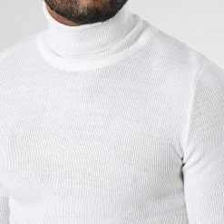 Meilleur prix ⭐ Pull Col Roulé 1406 Blanc de Classic Series 🧨 -HautStyle Boutique classic series 334664 1406 BLANC 20220902T162610 02