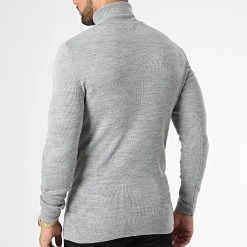 Budget ⭐ Pull Col Roulé 1406 Gris Chiné de Classic Series 🔥 -HautStyle Boutique classic series 334665 1406 GREY 20220902T162013 04