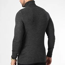 Bon marché ❤️ Pull Col Roulé 1406 Gris Anthracite Chiné de Classic Series ⌛ -HautStyle Boutique classic series 334667 1406 FUME 20220902T162122 04