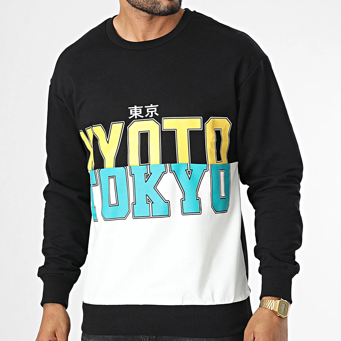 Meilleure vente ⌛ Sweat Crewneck GK-1065 Noir de Classic Series 🤩 3 Meilleure vente ⌛ Sweat Crewneck GK-1065 Noir de Classic Series 🤩