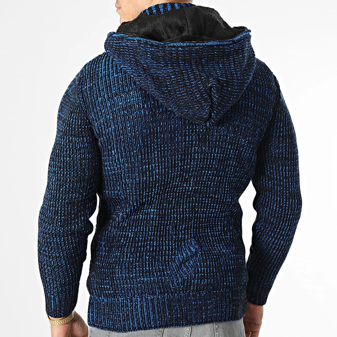 De gros 🤩 Gilet Zippé Capuche 3004 Noir Bleu Clair de Classic Series 🔥 6 De gros 🤩 Gilet Zippé Capuche 3004 Noir Bleu Clair de Classic Series 🔥 – Image 4