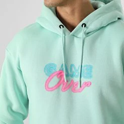 Grosses soldes ✨ Sweat Capuche GK-1128 Vert Menthe de Classic Series ⌛ -HautStyle Boutique classic series 336300 GK 1128 MINT 20220912T153342 02