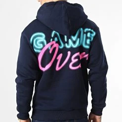 Le moins cher 😀 Sweat Capuche GK-1128 Bleu Marine de Classic Series 🎉