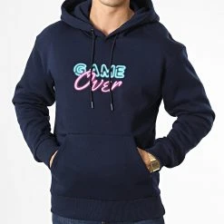 Le moins cher 😀 Sweat Capuche GK-1128 Bleu Marine de Classic Series 🎉 -HautStyle Boutique classic series 336304 GK 1128 LACI 20220912T155014 03