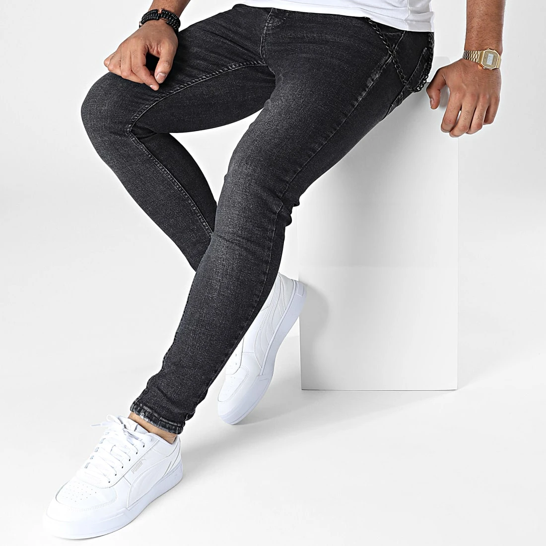 Meilleure vente 😍 Jean Skinny DHZ-3904 Noir de Classic Series ⭐ 5 Meilleure vente 😍 Jean Skinny DHZ-3904 Noir de Classic Series ⭐ – Image 3