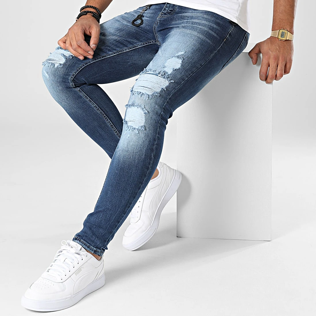 Nouveau ❤️ Jean Skinny DHZ-3827 Bleu Denim de Classic Series 🤩 5 Nouveau ❤️ Jean Skinny DHZ-3827 Bleu Denim de Classic Series 🤩 – Image 3