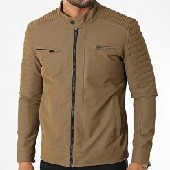 Le moins cher ⌛ Veste Biker 117 Marron de Classic Series 🛒 -HautStyle Boutique classic series 336571 117 HAKI 20220915T151809 03