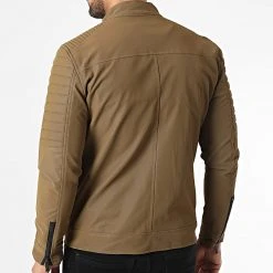 Le moins cher ⌛ Veste Biker 117 Marron de Classic Series 🛒 -HautStyle Boutique classic series 336571 117 HAKI 20220915T151810 04