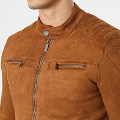 Vente flash 😉 Veste Biker Suédine 506 Camel de Classic Series 🤩 -HautStyle Boutique classic series 336575 506 TABA 20220912T155712 02