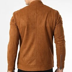 Vente flash 😉 Veste Biker Suédine 506 Camel de Classic Series 🤩 -HautStyle Boutique classic series 336575 506 TABA 20220912T155714 04