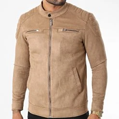 Top 10 👍 Veste Biker Suédine 506 Beige Foncé de Classic Series 😀 -HautStyle Boutique classic series 336576 506 CAMEL 20220915T151754 03