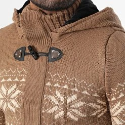 Le moins cher ⌛ Gilet Capuche 3001 Marron Beige de Classic Series 🧨 -HautStyle Boutique classic series 336744 3001 TABAC 20220916T150223 02