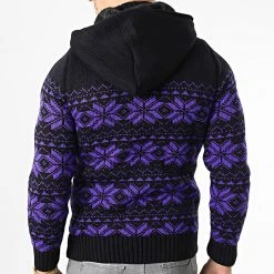 Meilleur prix ❤️ Gilet Capuche 3001 Bleu Marine Violet de Classic Series ❤️ -HautStyle Boutique classic series 336747 3001 BLUE 20220912T155414 04