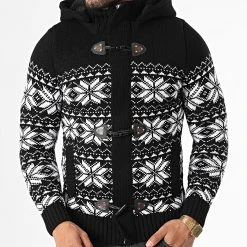 Nouveau 🥰 Gilet Capuche 3001 Noir Blanc de Classic Series 🔥 -HautStyle Boutique classic series 336751 3001 BLACK WHITE 20220916T150023 03