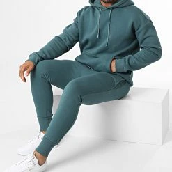 Coupon 🎉 Ensemble De Survetement GK-1096T Bleu Pétrole de Classic Series 😉