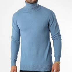 Le moins cher ⌛ Pull Col Roulé 6741 Bleu de Classic Series 🛒