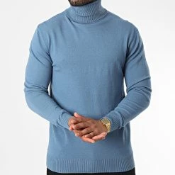 Le moins cher ⌛ Pull Col Roulé 6741 Bleu de Classic Series 🛒 -HautStyle Boutique classic series 337008 6741 BLEU JEANS 20220915T151628 03