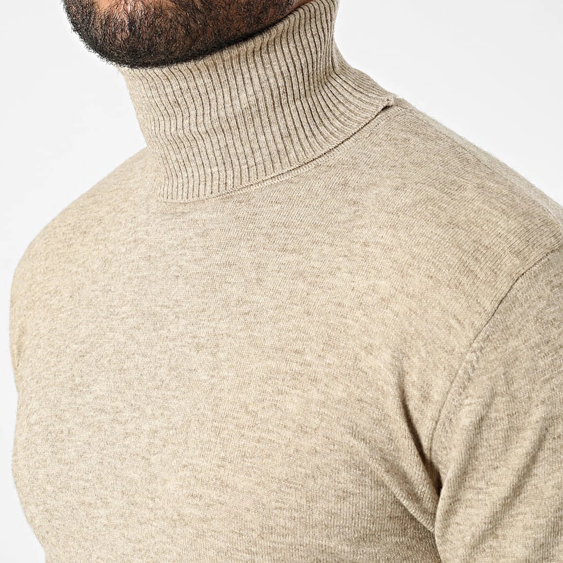 Vente flash ❤️ Pull Col Roulé 6741 Beige Chiné de Classic Series ⭐ 4 Vente flash ❤️ Pull Col Roulé 6741 Beige Chiné de Classic Series ⭐ – Image 2