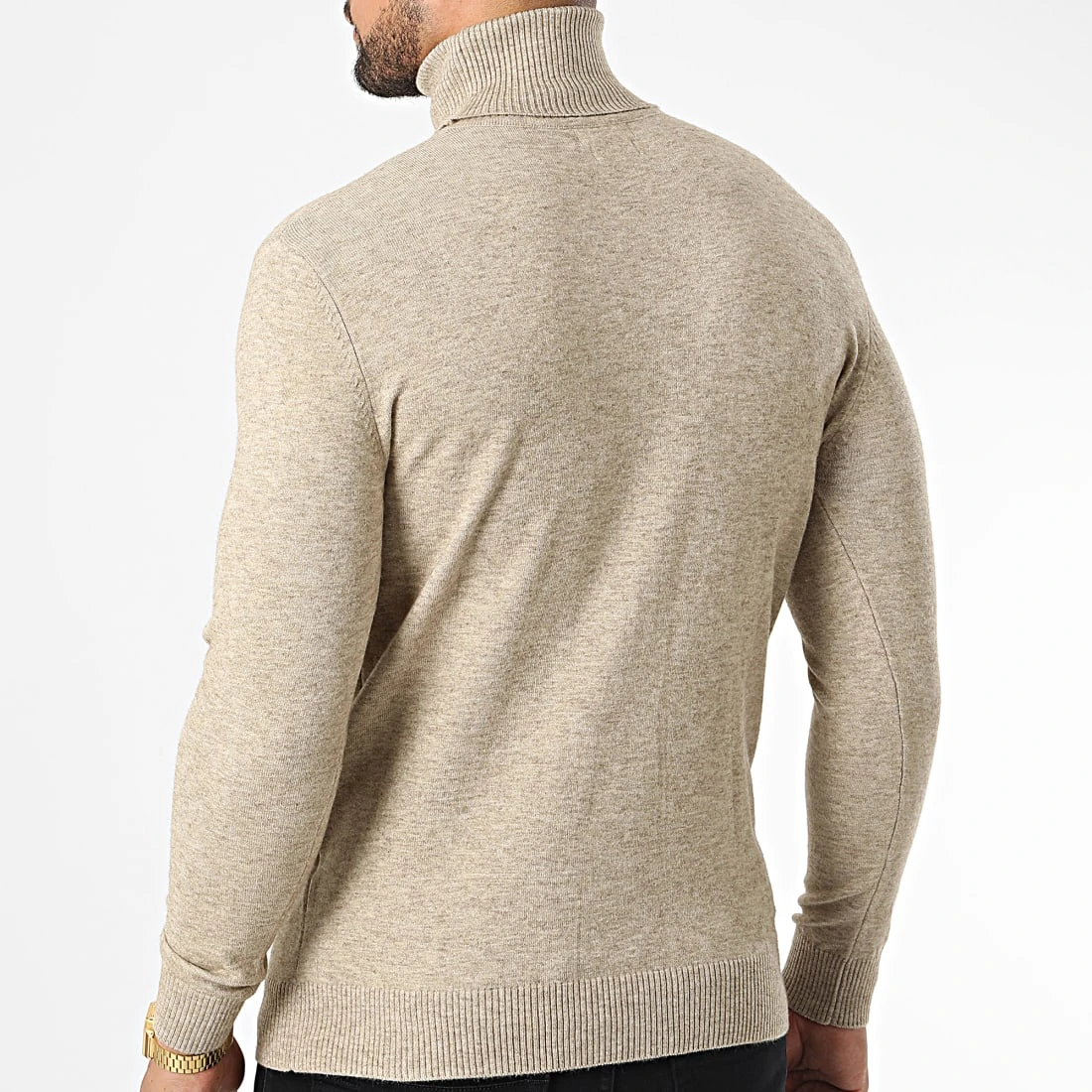 Vente flash ❤️ Pull Col Roulé 6741 Beige Chiné de Classic Series ⭐ 6 Vente flash ❤️ Pull Col Roulé 6741 Beige Chiné de Classic Series ⭐ – Image 4