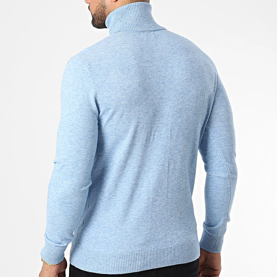 Meilleur prix ✨ Pull Col Roulé 6741 Bleu Clair Chiné de Classic Series 🎁 6 Meilleur prix ✨ Pull Col Roulé 6741 Bleu Clair Chiné de Classic Series 🎁 – Image 4